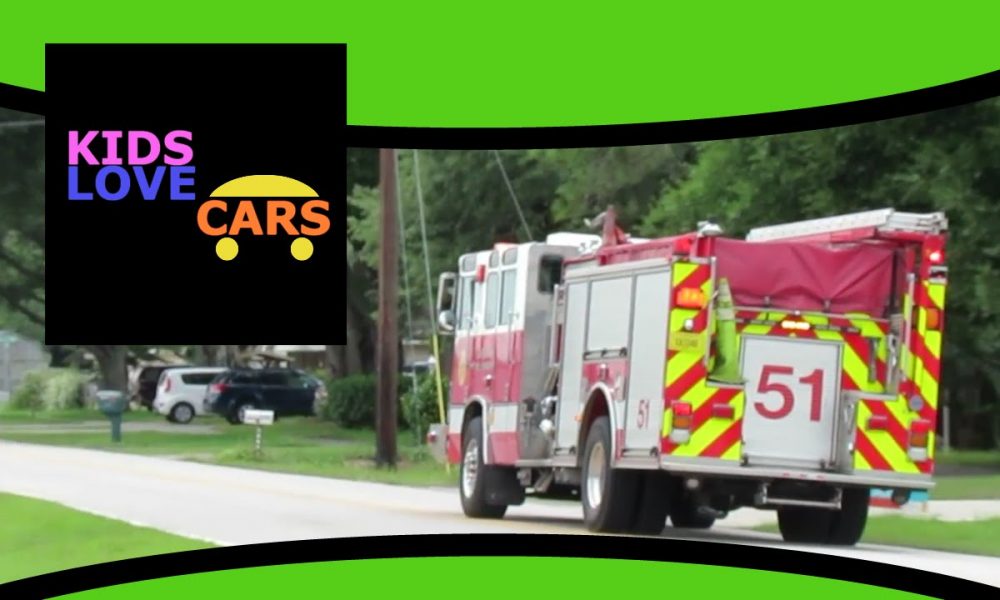 Real Fire Trucks with Sirens for Children Kids | Fire Trucks in Action Responding | Kids Love Cars 3