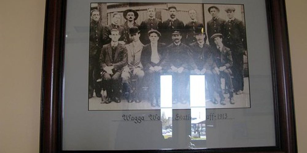 2908 Wagga Wagga Railway Staff 1913 Photo