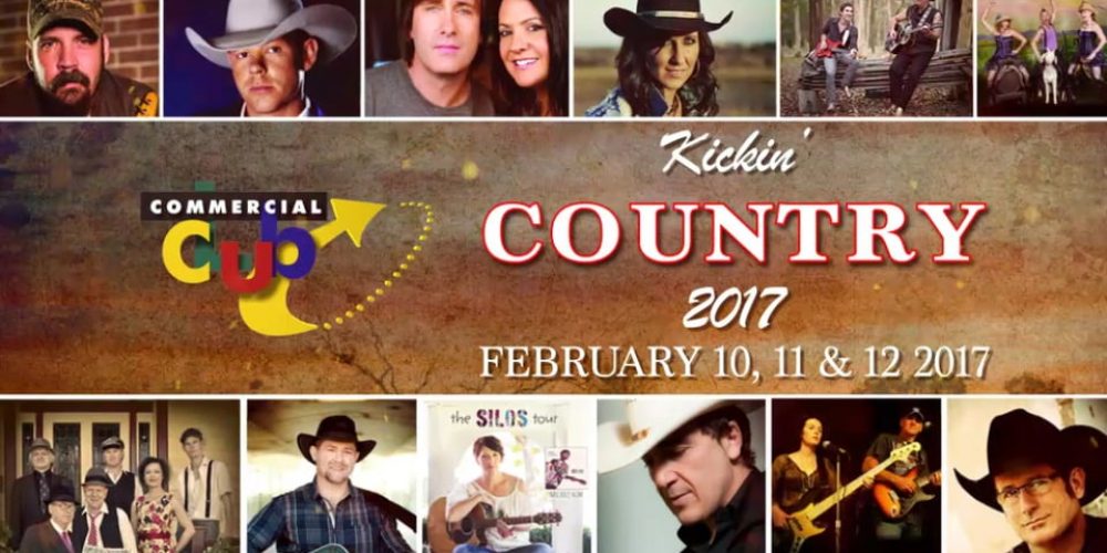 Kickin’ Country 2017 at the Commercial Club Albury starring The Bushwackers, Sara Storer, Travis Sinclair and many more