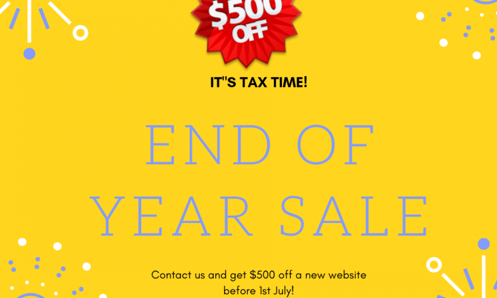 Get $500 off a new website when you order before 1st July for our end of financi…