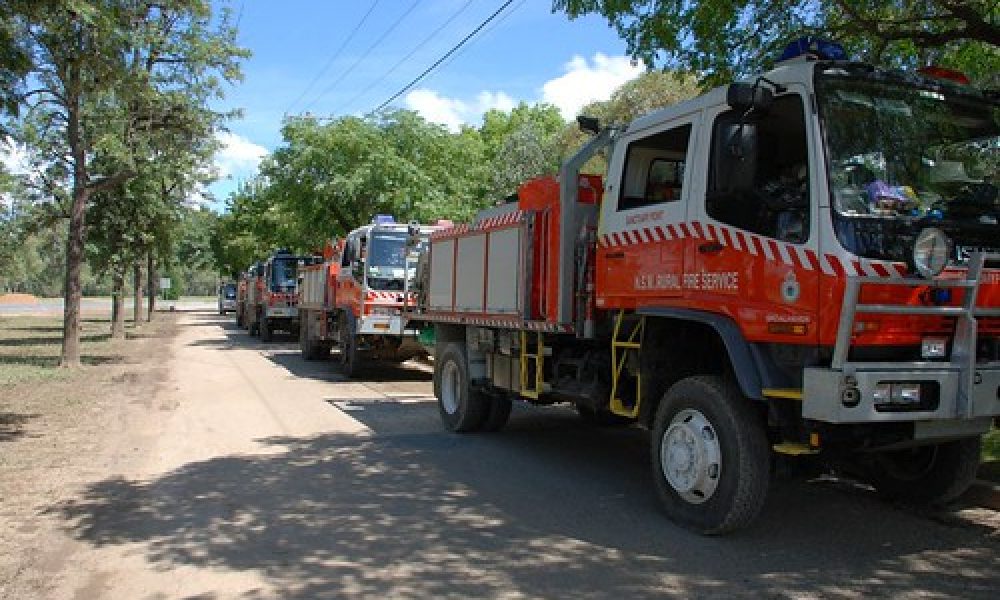 NSW RFS trucks in Wagga Wagga