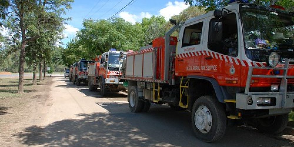 NSW RFS trucks in Wagga Wagga